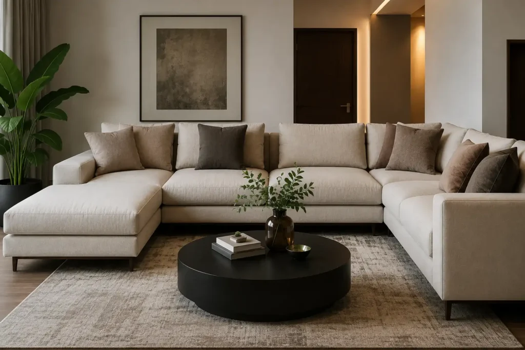 Lshape sofa design