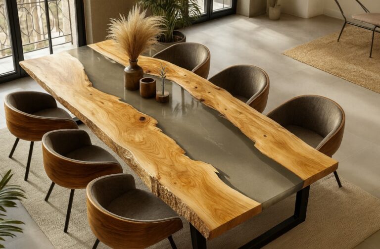 6 seater wooden dining table designs