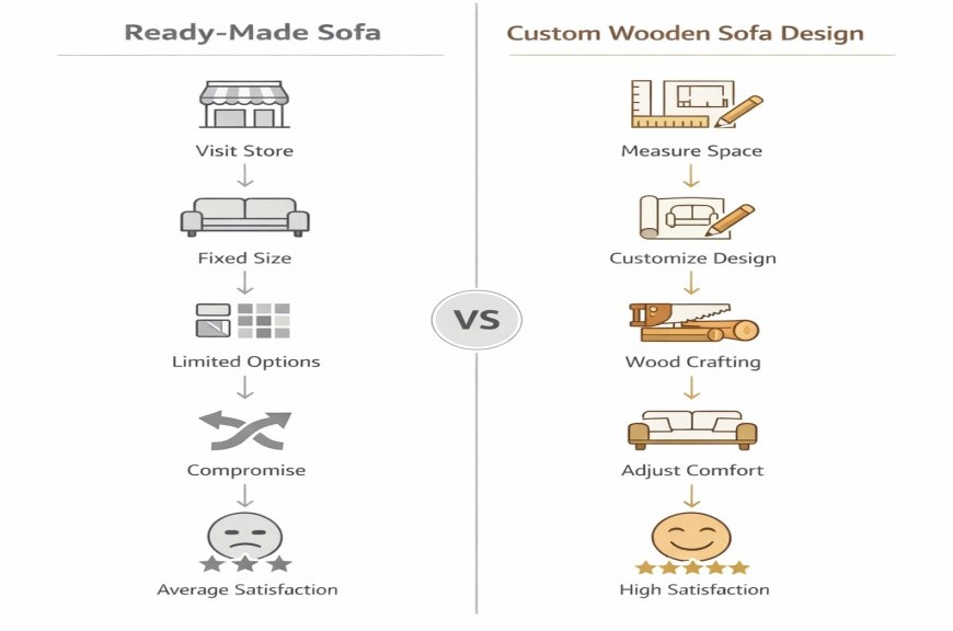 custom made wooden sofa design