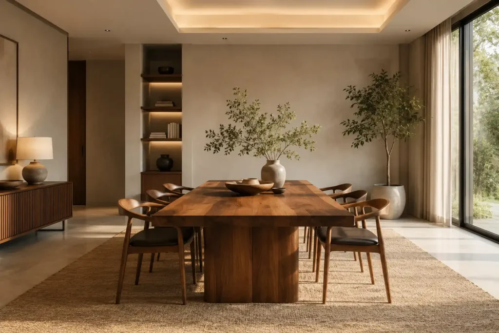 aesthetic interior design for dining area