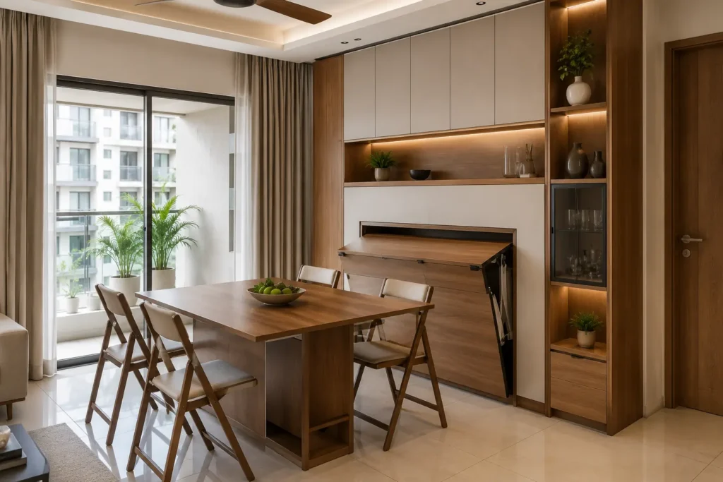 space saving dining area