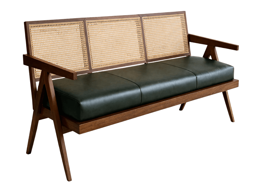 Suhaus custom caned settee