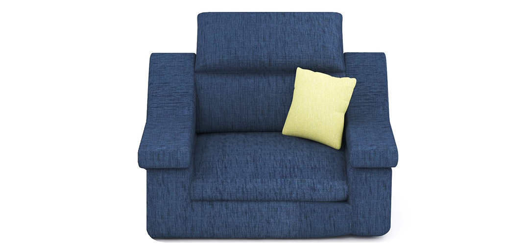 Suhaus-Sofa-Elle sofa-Front-Single-Navy blue