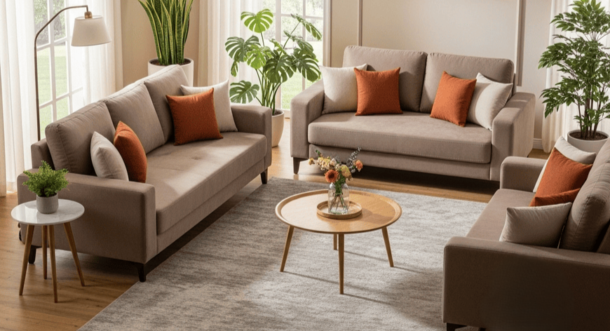 best sofa color combination with white wall